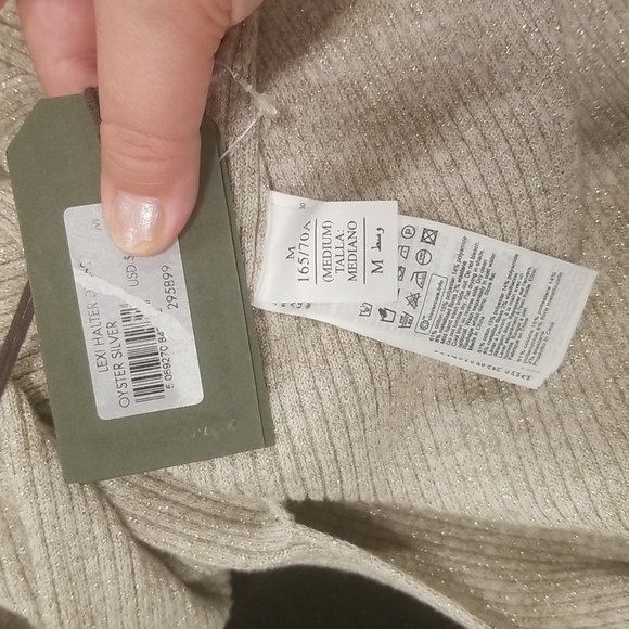 💕ALLSAINTS💕 Lexi Halter Neck Dress ~ Oyster Silver Medium M NWT - Picture 13 of 13